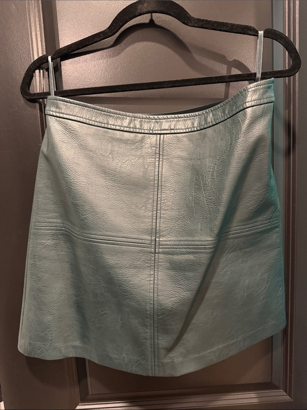 The Limited Green Leather Mini Skirt